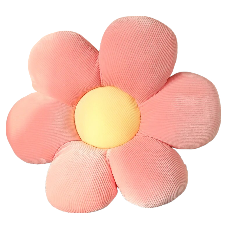 Pink Flower Plush Pillow, Appealing 30-35cm Soft Seat Cushion, Room Decor