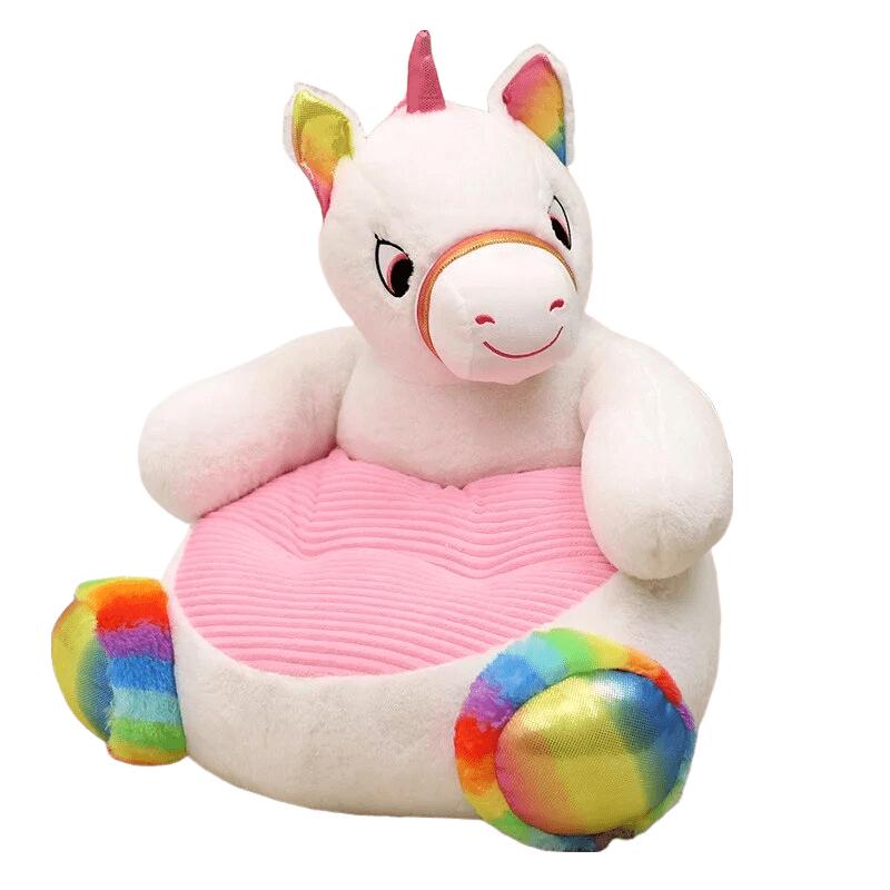 White Unicorn Sofa, Animal Shape Seat Cushion, Room Decor for Kids