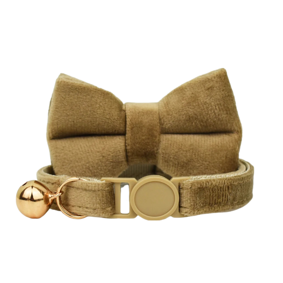 Lime Green Large Bow Cat Collar, Safety Buckle, Bell and Strap, Comfortable Fit