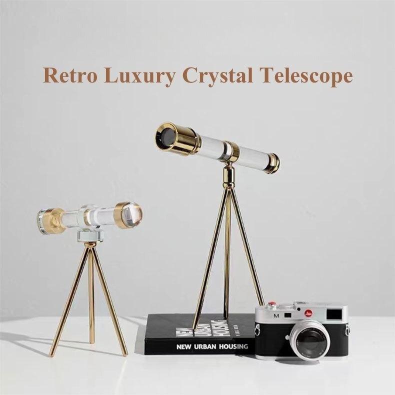 Modern Crystal Telescope Sculpture Tabletop Decor 122 x 25cm - Image 3