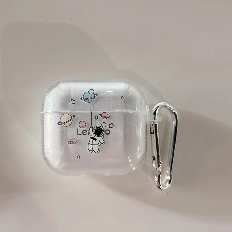 Floating Astronaut Earphone Earbuds Case Cover for Lenovo HT38 TWS, Protective Charging Box - Image 2