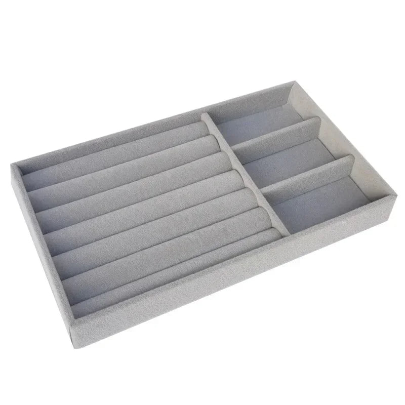 Grey Jewellery Display Tray Design C, Gold Display Box