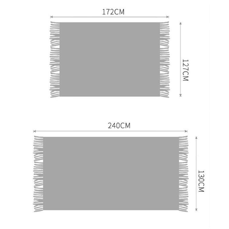 Dark Grey Thickened Knitted Corn Grain Waffle Blanket 130*230cm, Home Decor - Free Shipping - Image 7