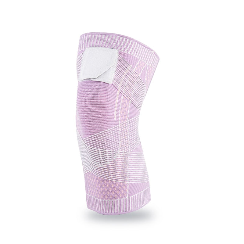 Sports Kneepad Pink Elastic Fitness Gear 17cm Knee Cushioning Brace Protector