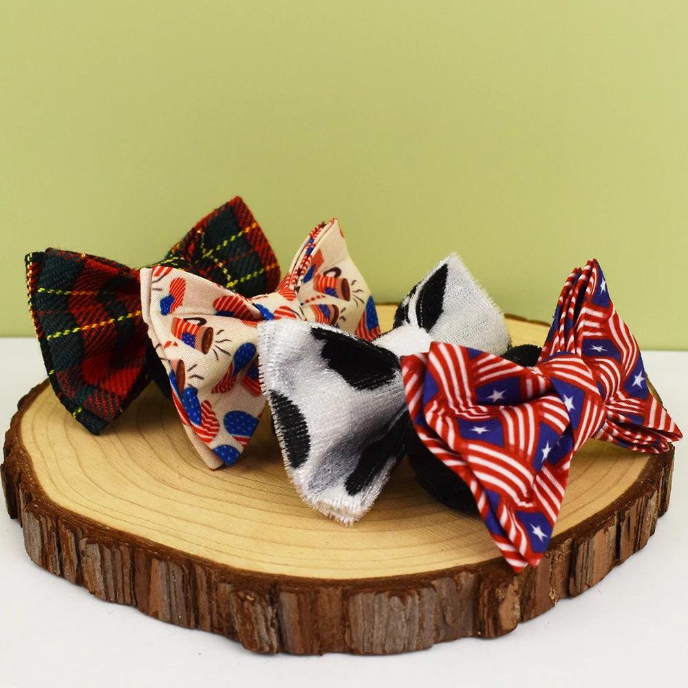 Flag Heart Small Cat Collar with Safety Buckle, Bell, and Durable Strap - Image 2