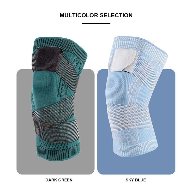 Sports Kneepad Black Elastic Fitness Gear Knee Support Cushioning Brace Protector - Image 5