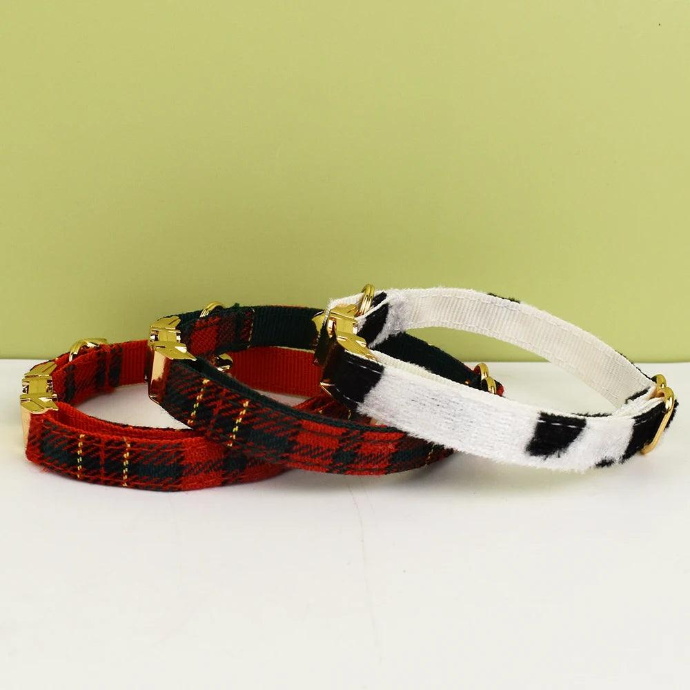 Flag Heart Large Pet Cat Collar with Safety Buckle, Bell and Durable Strap - Image 3