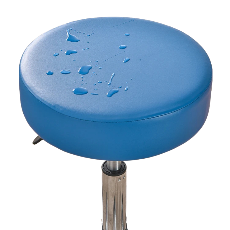 Anyhoux Barstool Cushion Cover with Blue Elastic Bands, Washable PU Leather