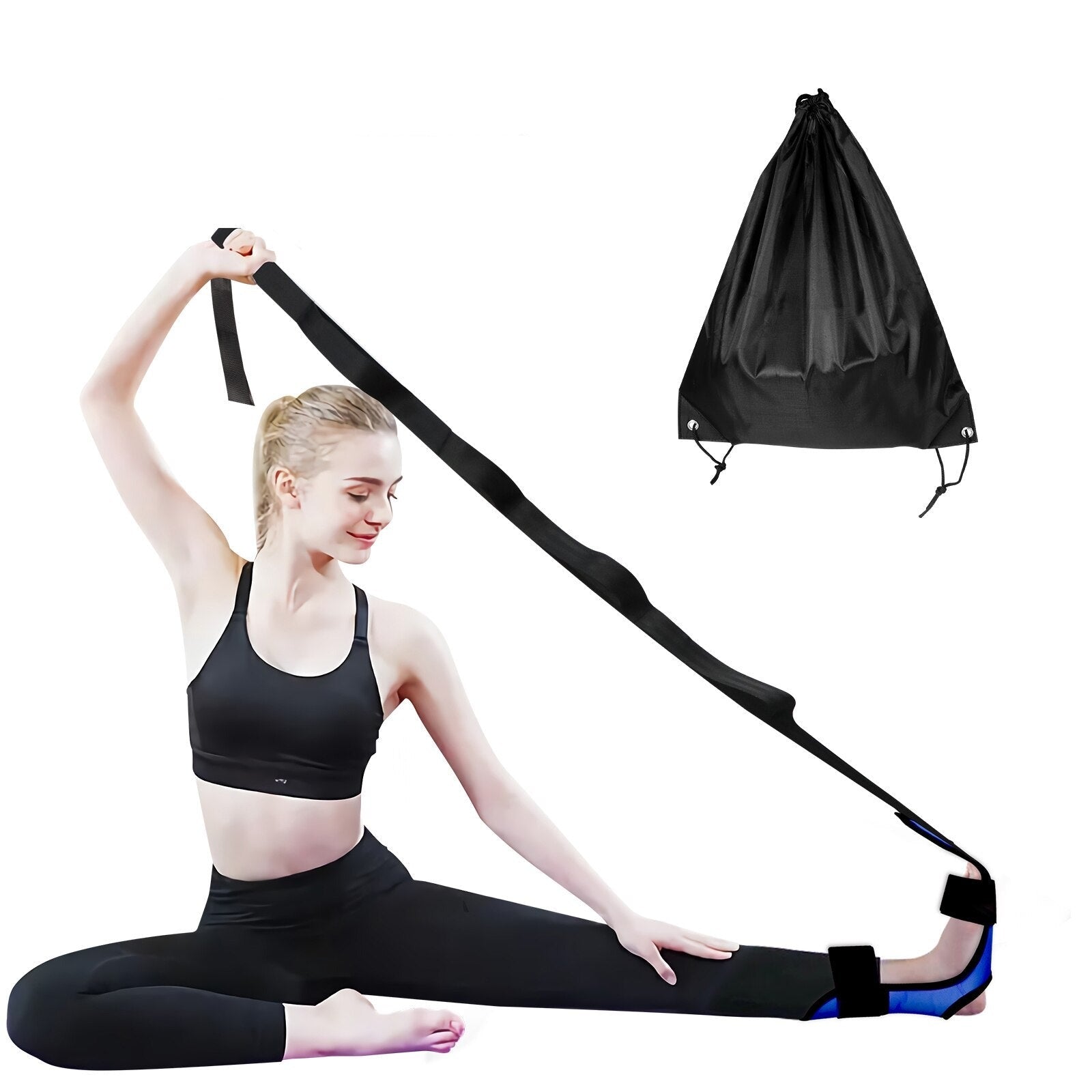 Solid Leg Yoga Band Stretcher with Resistance Belt with Bundle Bag