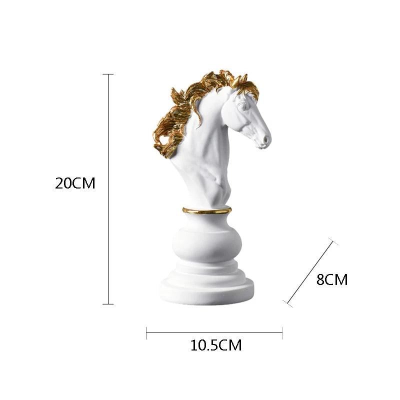 Resin Chess Piece, White Knight Home and Office Tabletop Decor - Image 7