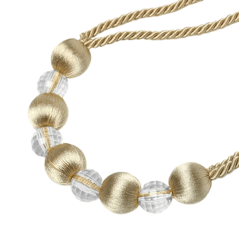 Gold Bead Curtain Tieback Rope for Home Accessories
