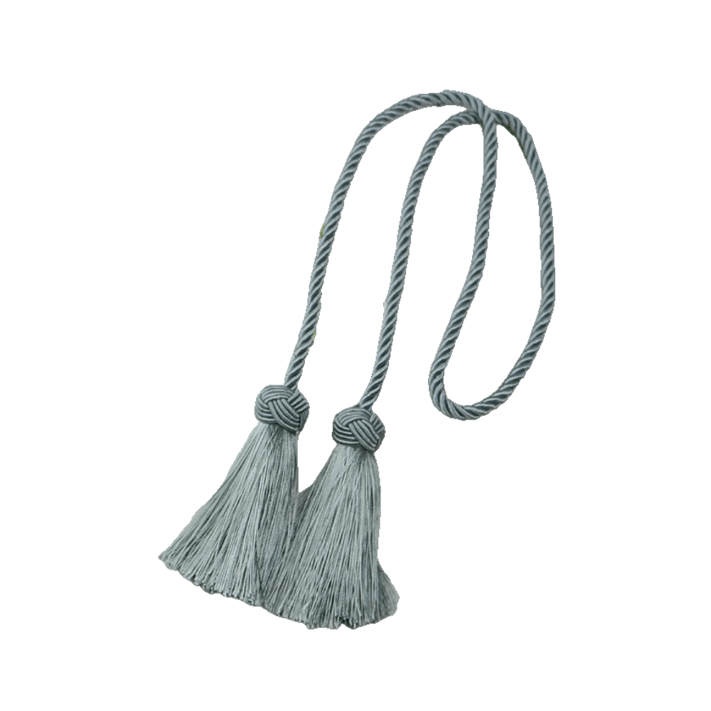 Light Blue Tassel Curtain Gold Tiebacks Rope Holder Accessories, Interior Decor
