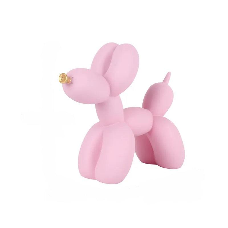 Resin Nordic Balloon Pink Dog for Decor and Gifts