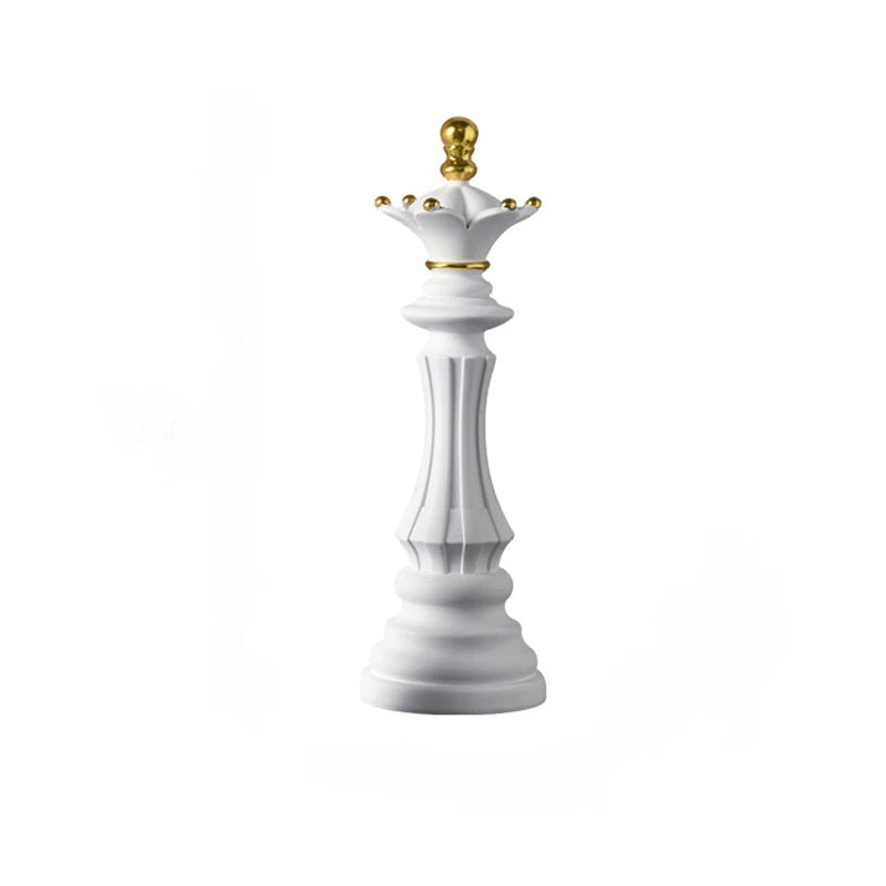 White Queen Chess Piece Elegant Home and Office Tabletop Decor